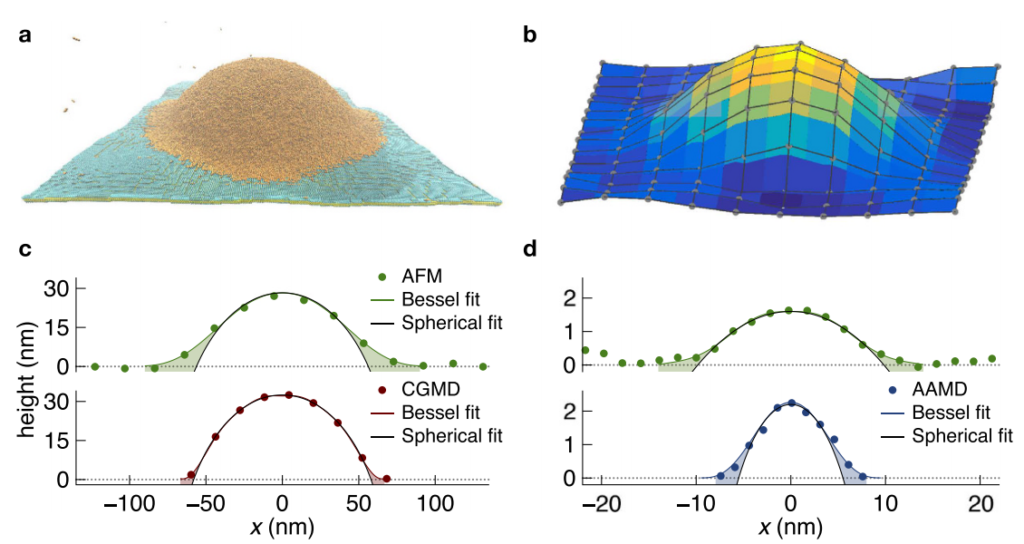 纳米级癸烷液滴模拟与实测对比图