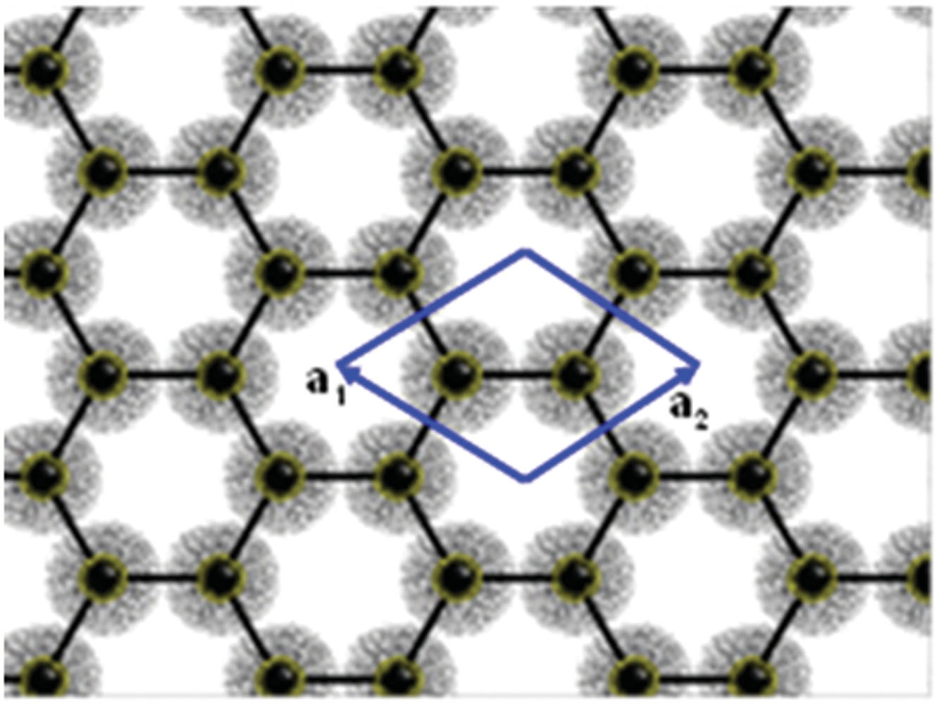 石墨烯原子级结构模型,展示sp²杂化碳原子形成的蜂窝状晶格